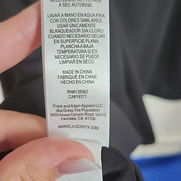 Dress the Population Mariela Dress Black Cutout Design Cocktail Date Night XL - Picture 10 of 11